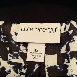 Pure Energy  Womens black Blazer with blk/white satin inside